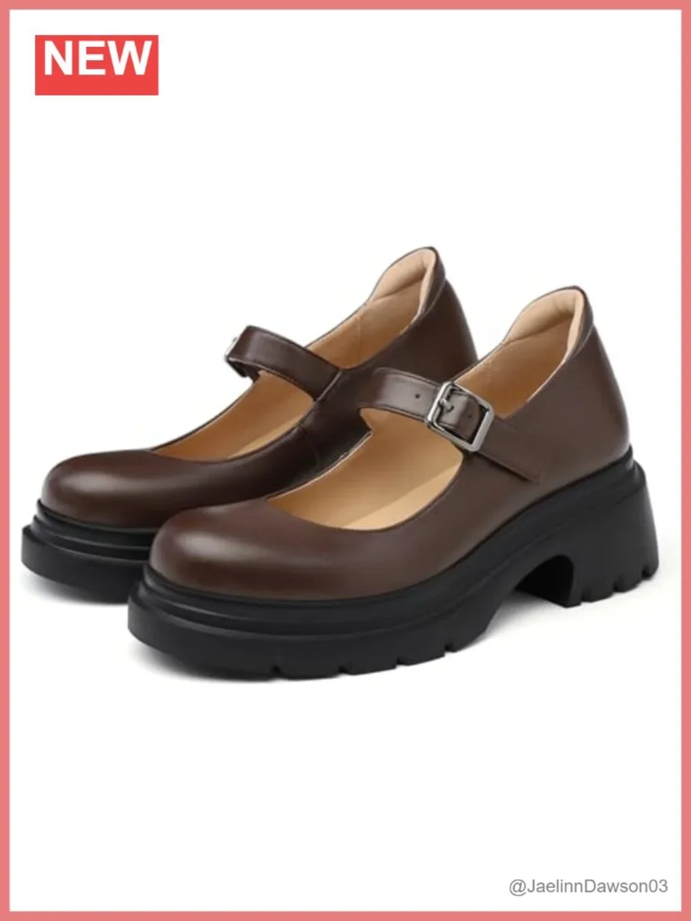 Women's Chunky Platform Mary Jane Heels Pumps 2.36